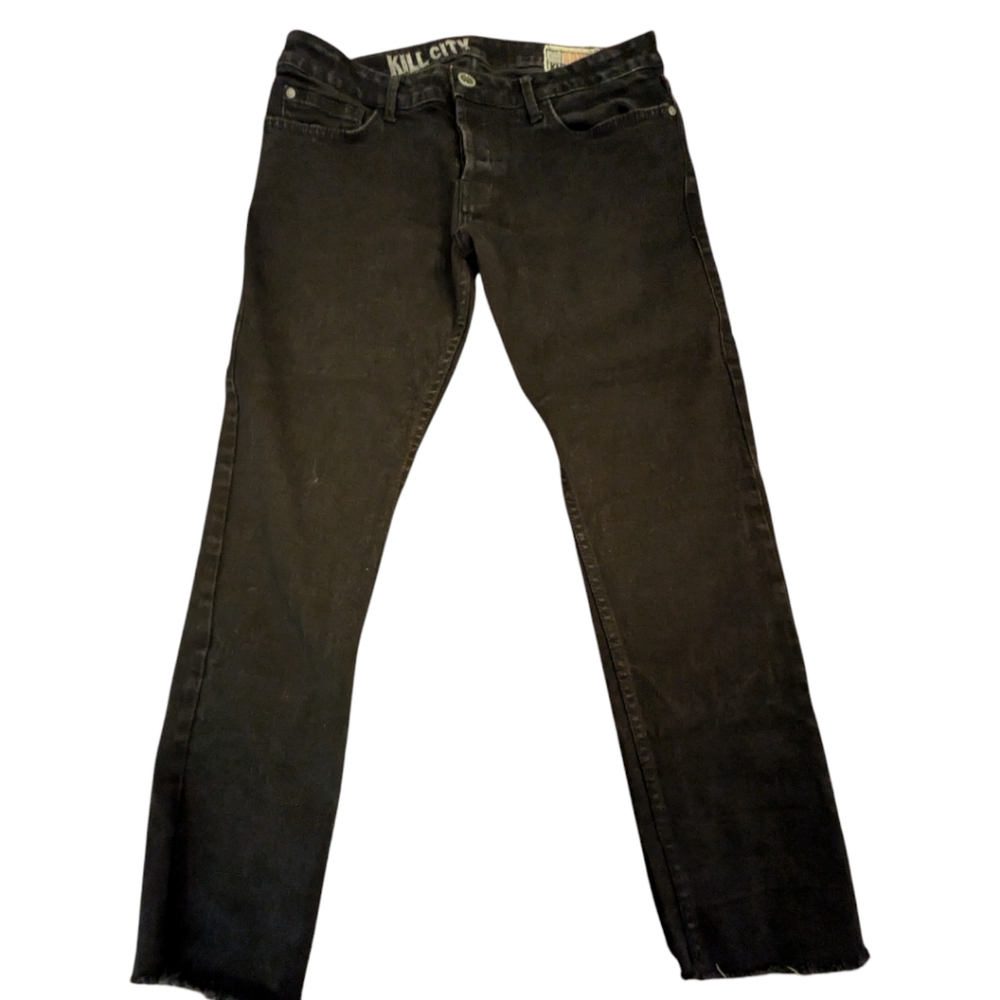 Kill City Men's Junkie Black Jeans, 36 waist
